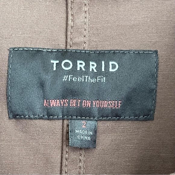 NWOT Torrid Essential Twill Anorak Utility Chore Jacket Pink Clay - Picture 13 of 16